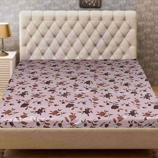 LX INDIA Mattress protector Kuber Industries Flower Printed Waterproof Mattress Protector