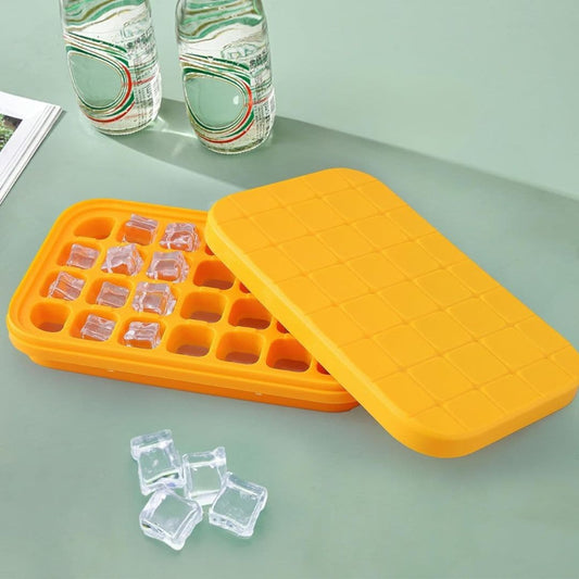 LX INDIA Ice Cube Tray Kuber Industries Ice Cube Tray Orange ZX23101 A