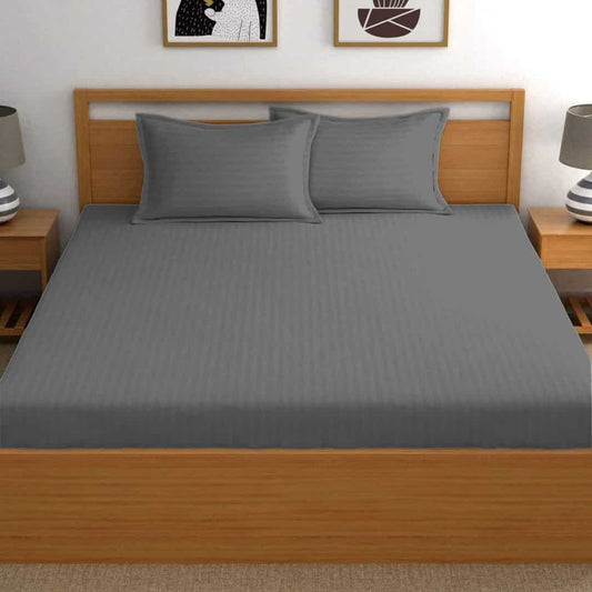 LX INDIA Mattress protector Kuber Industries Lining Design Luxurious Cotton Double Bedsheet