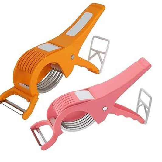 LX INDIA Fruit Cutter Kuber Industries Pack of 2 Vegetable Cutter | Peeler for Vegetables and Fruits | 2 in 1 Peelers for Kitchen