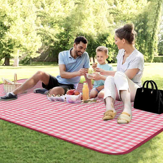 LX INDIA Mattress protector Kuber Industries Pink Check‑Design Chatai Mat