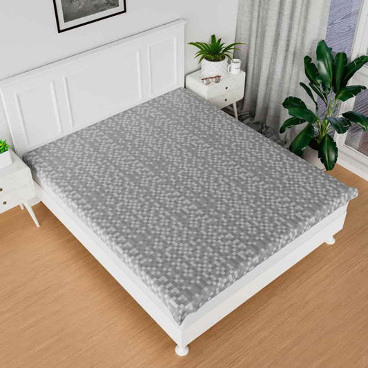 LX INDIA Mattress protector Gray Kuber Industries PVC Double Bed Mattress Protector Sheet