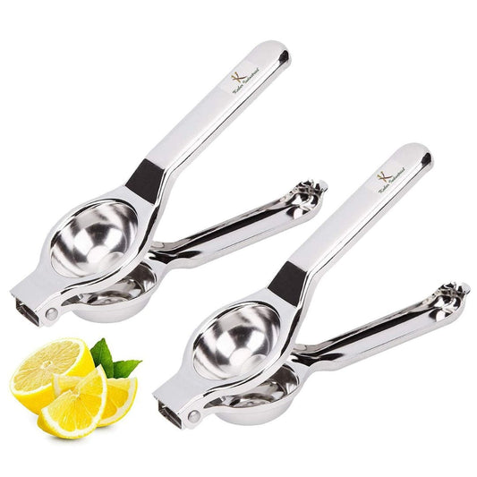 LX INDIA CItrus Juicer Kuber Industries Stainless Steel Lemon Squeezer with Attached Bottle Opener Set of 2