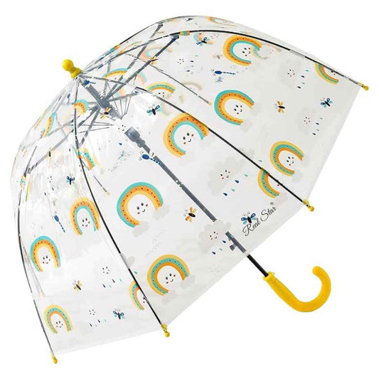 LX INDIA Umbrella Kuber Industries Transparent Umbrella For Kids (Yellow)