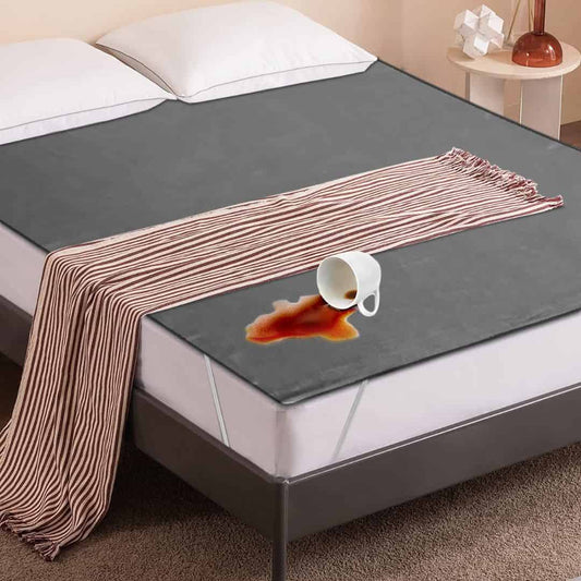 LX INDIA Mattress protector Grey Kuber Industries Waterproof/Dustproof PVC Double Bed Mattress Protector