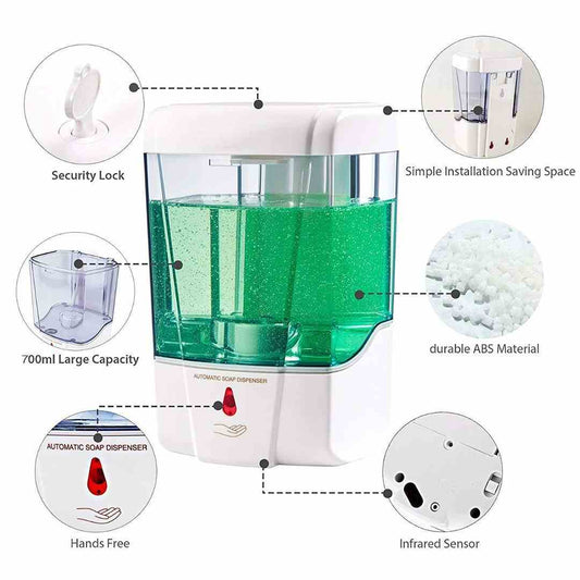 LX INDIA Automatic Soap Dispenser KURIC Wall Mount Automatic Motion Sensor Smart Touchless Hand Sanitizer