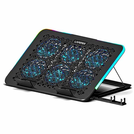LX INDIA Cooling pad Lapster Chillpro Frost Laptop Cooler pad with 6 Cooling Fans