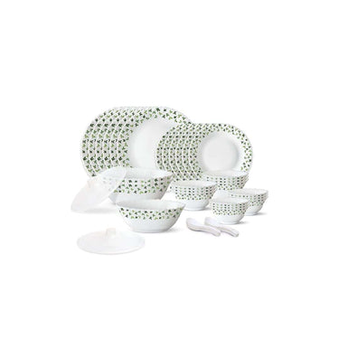 LXINDIA Dinner Set Larah by Borosil Sage Opalware Dinner Set 35 Pieces