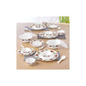 LXINDIA Dinner Set Larah by Borosil Silk Series 35 Pieces Bali Opalware Dinner Set