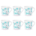 LXINDIA Tea Set Larah by Borosil Stardust Opalware Mug Set of 6 Pcs Tea