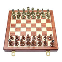 LXINDIA Chess Board Large Metal Deluxe Chess Retro Copper Plated Alloy Chess Adult Set Board Game