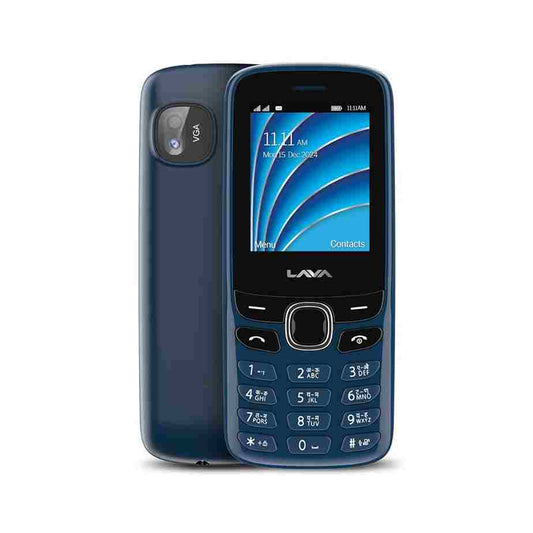LX INDIA Keypad Phone Blue Lava A1 Vibe (2025) Dual SIM Keypad Phone with 2'' Big Display