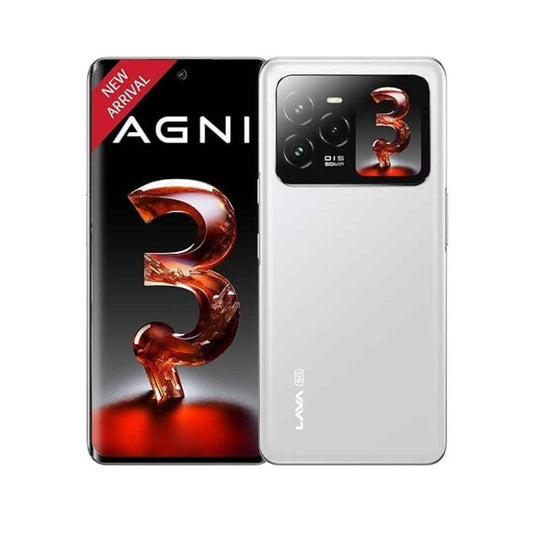 LXINDIA Smart phone Lava Agni 3 5G 8GB RAM 128GB Storage (Pristine Glass) with Charger