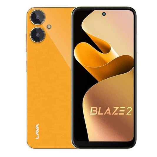LXINDIA Smart phone Lava Blaze 2 6GB RAM 128GB Storage (Glass Orange)