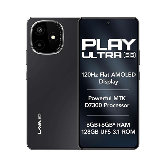 LX INDIA Mobile Phones Lava Play Ultra 5G (Arctic Slate, 6+6*GB RAM, 128GB Storage)