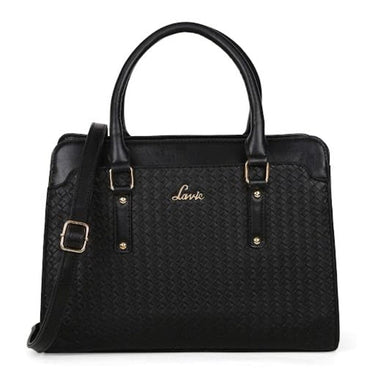 LX INDIA Bag Black Lavie Faux Leather 3 Compartment