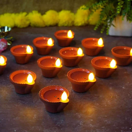 LX INDIA LED DIYAS LAXIS Pack of 36 Water Sensor LED Light Diyas for Home Decoration, Floating Electric Flameless & Smokeless Candle