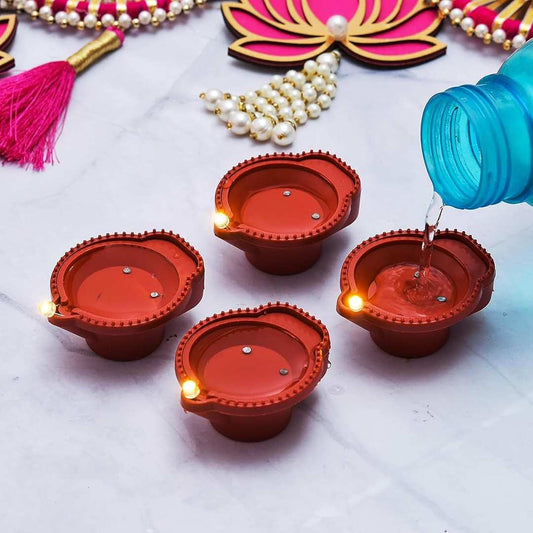 LX INDIA LED DIYAS LAXIS Pack of 36 Water Sensor LED Light Diyas for Home Decoration, Floating Electric Flameless & Smokeless Candle