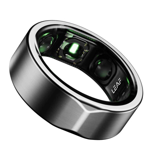 LX INDIA Smart Ring Leaf Halo Smart Ring | Health Tracker | Sleep, Fitness, Stress SILVER SIZE 12
