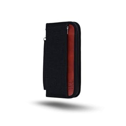 LX INDIA Passport Cover Black Leap to Trip Family Passport Holder & Travel Wallet Organizer