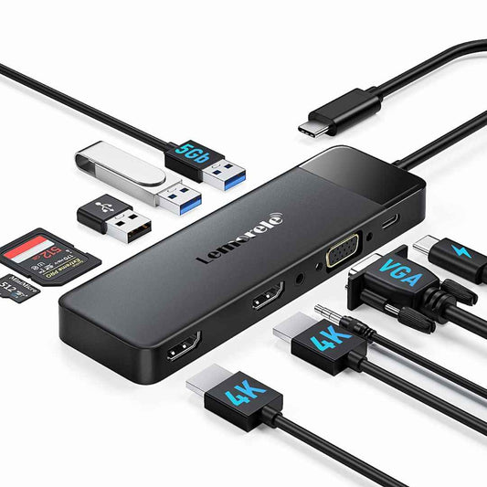 LX INDIA USB HUB Lemorele USB C Hub 10-in-1