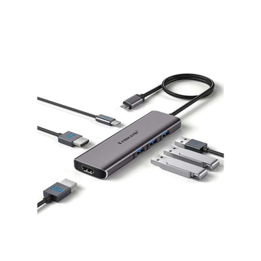 LXINDIA Dock Station Lemorele USB C Hub Docking Station 6 in1 USB C Laptop Hub