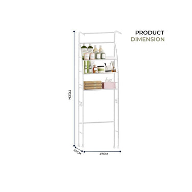 LXINDIA organizer LEOPAX 3 Tier Metal Bathroom Storage Rack (White)