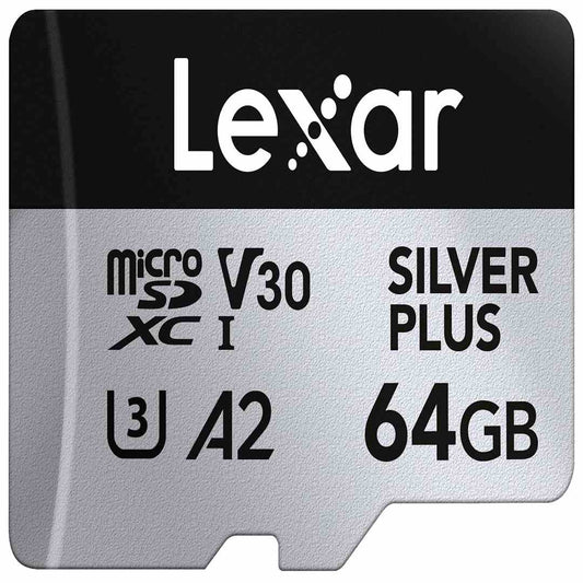 LX INDIA SD Card Lexar Silver Plus 64GB Micro SD Card,