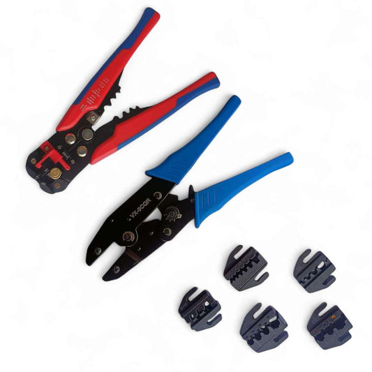 LX INDIA wire strippers LEYDEN® VX-9CQR Crimping Tool 0.5-10mm² 7-Piece Combo Set With Wire Stripper & Cutter