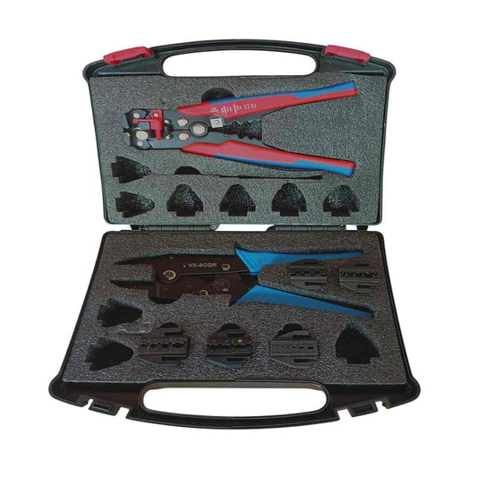 LX INDIA wire strippers LEYDEN® VX-9CQR Crimping Tool 0.5-10mm² 7-Piece Combo Set With Wire Stripper & Cutter