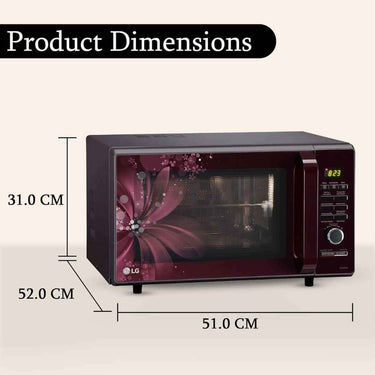 LXINDIA Microwave Ovan LG 28 L Convection Microwave Oven (MC2886BRUM) Black