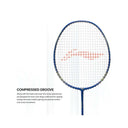 LXINDIA Badminton Rackets Li Ning Wind Lite 700  Carbon Graphite Badminton Strung Racket with Full Racket Cover (Navy and Brass)