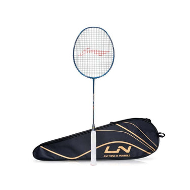 LXINDIA Badminton Rackets Li Ning Wind Lite 800 Carbon Graphite Badminton Strung Racket with Full Racket Cover (Navy and Dark Grey)