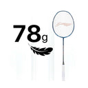 LXINDIA Badminton Rackets Li Ning Wind Lite 800 Carbon Graphite Badminton Strung Racket with Full Racket Cover (Navy and Dark Grey)