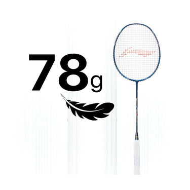 LXINDIA Badminton Rackets Li Ning Wind Lite 800 Carbon Graphite Badminton Strung Racket with Full Racket Cover (Navy and Dark Grey)