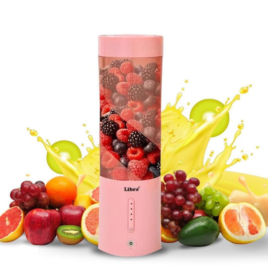 LX INDIA Juice Blender Libra Portable Blender for Smoothies and Juices 200W 450ml Pink