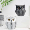 LXINDIA Show Piece LIFEHAXTORE Modern Classy Lucky Owl Resin Art Showpiece (Black and White)