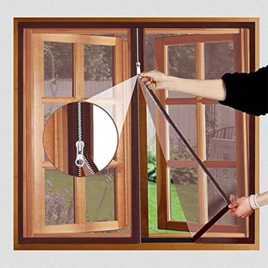 LX INDIA Mosquito Net Screen LifeKrafts Pre-Stitched Zipper Window Mosquito Net