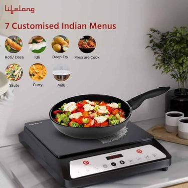 LXINDIA Induction Cooktop Lifelong 1800 Watt Induction Stove With Surge Protection