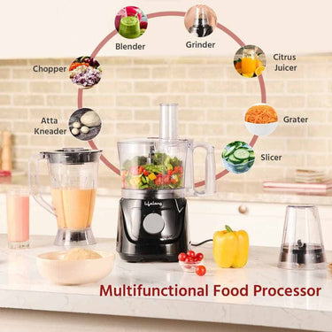 LXINDIA Grinders Lifelong 800 Watt Food Processor with Mixer Grinding Jar (LLFPR01)