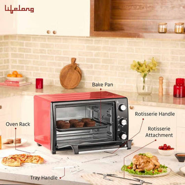 LXINDIA Microwave Ovan Lifelong Otg 40L Oven Toaster Griller With Rotisserie 1500W