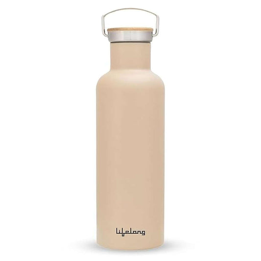 LX INDIA Water Bottle Lifelong Thermosteel Flask 900ml Stainless Steel (Beige)