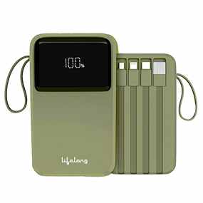 LX INDIA Power Bank Olive Lifelong ZenCharge 20000 mAh 22.5 W Compact Pocket Size Power Bank