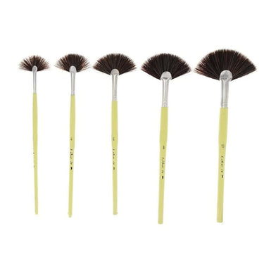 LXINDIA Painting Brush Like it 5 Pieces Fan Brush for Painting Synthetic Hair Watercolor Brushes Sets