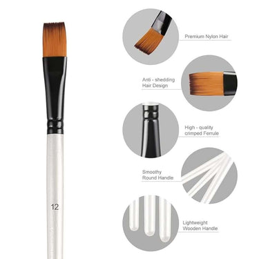 LXINDIA Painting Brush Like it Paint Brushes Set 12 PCS Artist Brush