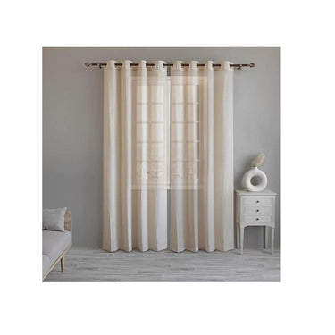 LXINDIA Curtains LINENWALAS Cotton Linen Solid Sheer Curtain Set With Grommet Curtains Rings Non Blackout Window Curtain Natural Linen