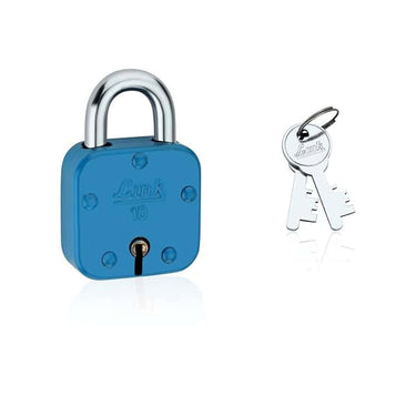 LXINDIA Lock Link 42mm Colored Padlock  2 Silver Keys Padlock (pack of 2)