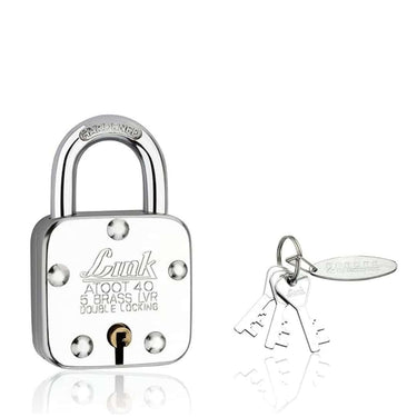 LXINDIA Lock Link Atoot 40mm Lock  Double Locking 3 Keys with Free Keychain