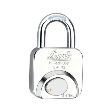 LXINDIA Lock Link Hi Tech 57mm Padlock 3 Silver Keys with Hi Tech Nickle