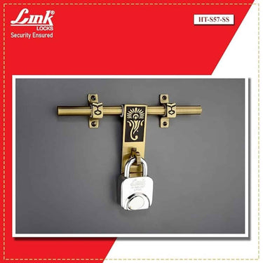 LXINDIA Lock Link Hi Tech 57mm Padlock 3 Silver Keys with Hi Tech Nickle